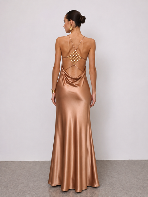 Agnes Hardware Satin Gown