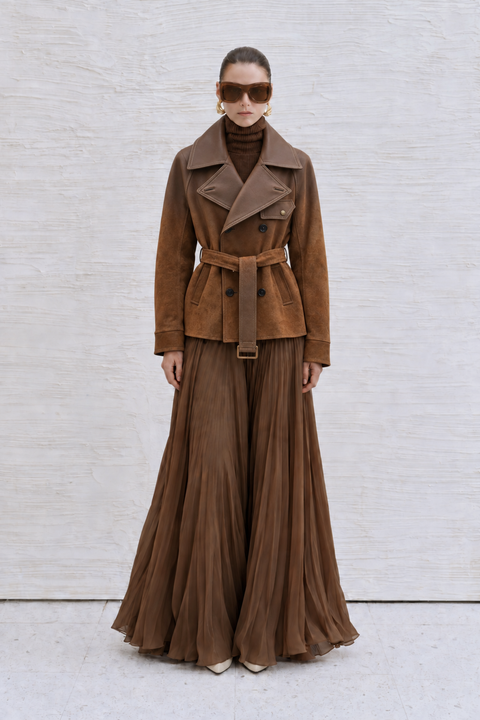 Solenne Ombré Suede & Leather Jacket