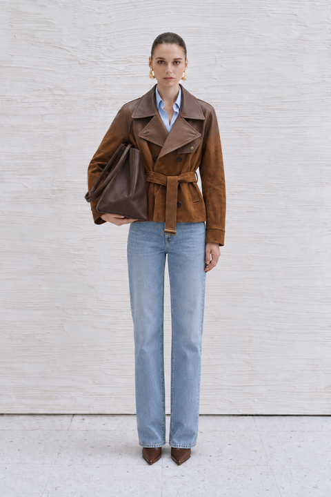 Solenne Ombré Suede & Leather Jacket