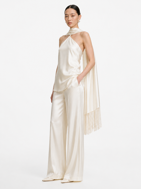 Angelica Silk Charmeuse Scarf Top