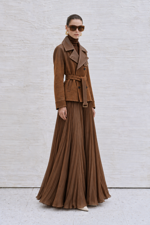 Solenne Ombré Suede & Leather Jacket