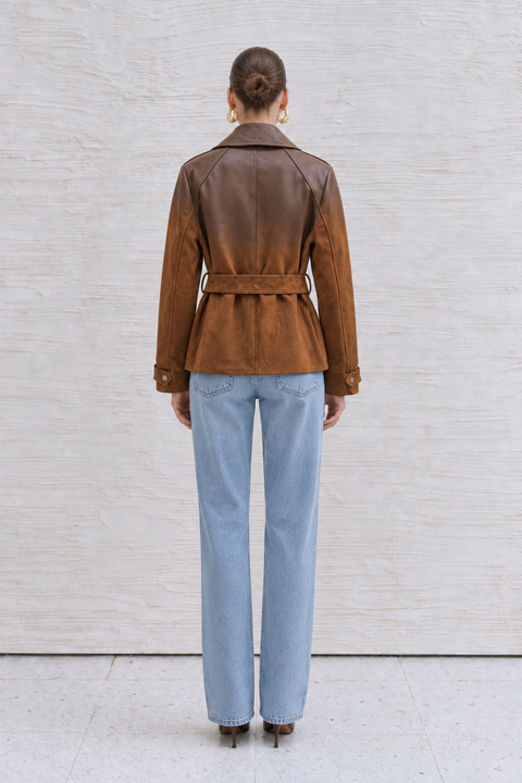 Solenne Ombré Suede & Leather Jacket