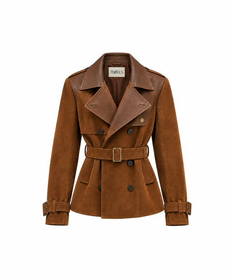 Solenne Ombré Suede & Leather Jacket