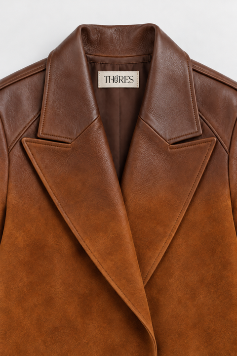 Solenne Ombré Suede & Leather Trench Coat