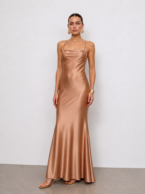 Agnes Hardware Satin Gown