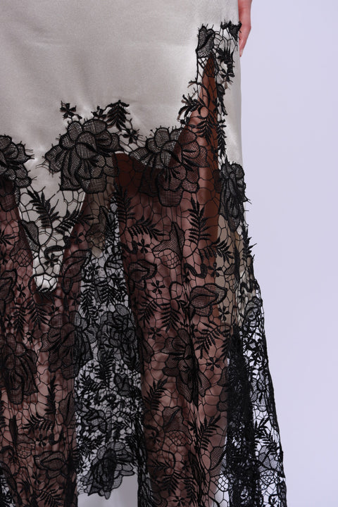 Almaya Scarf Lace Trim Dress