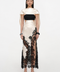 Almaya Scarf Lace Trim Dress
